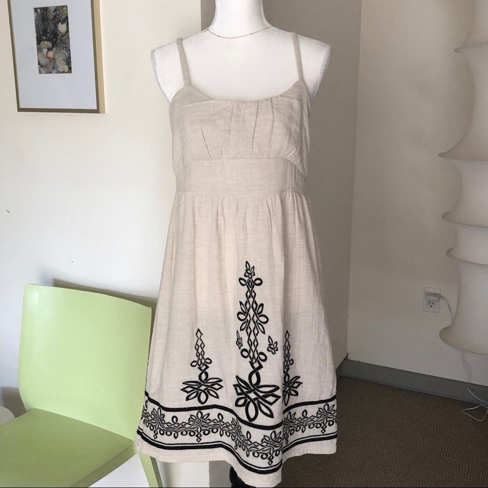 Cotton Sundress M Soft embroidered gauze fabric